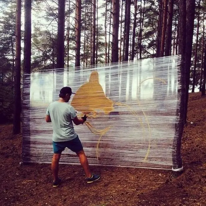 Arte ruso en los bosques hermoso celografitti la conocias?