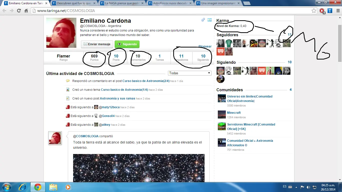 User @Cosmoslogia suspendido ¿El porque? entren para saber