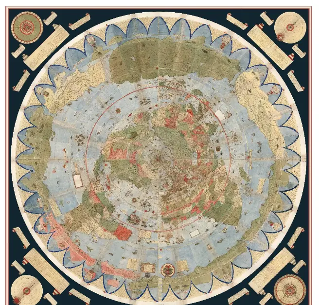Descubren mapa antiguo con zonas ocultas de la Tierra