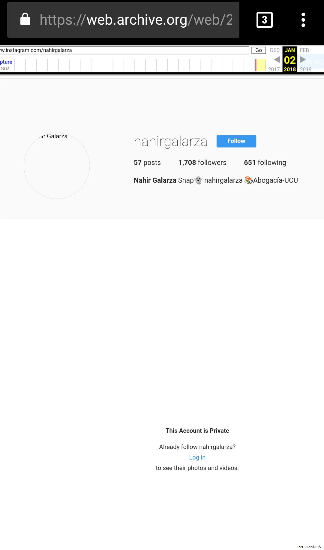 Quien entro al instagram de Nahir Galarza?
