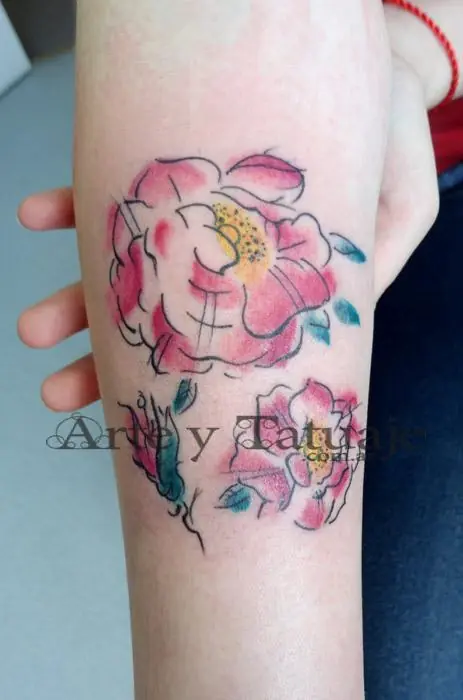 Tatuajes de flores en arte y tatuaje
