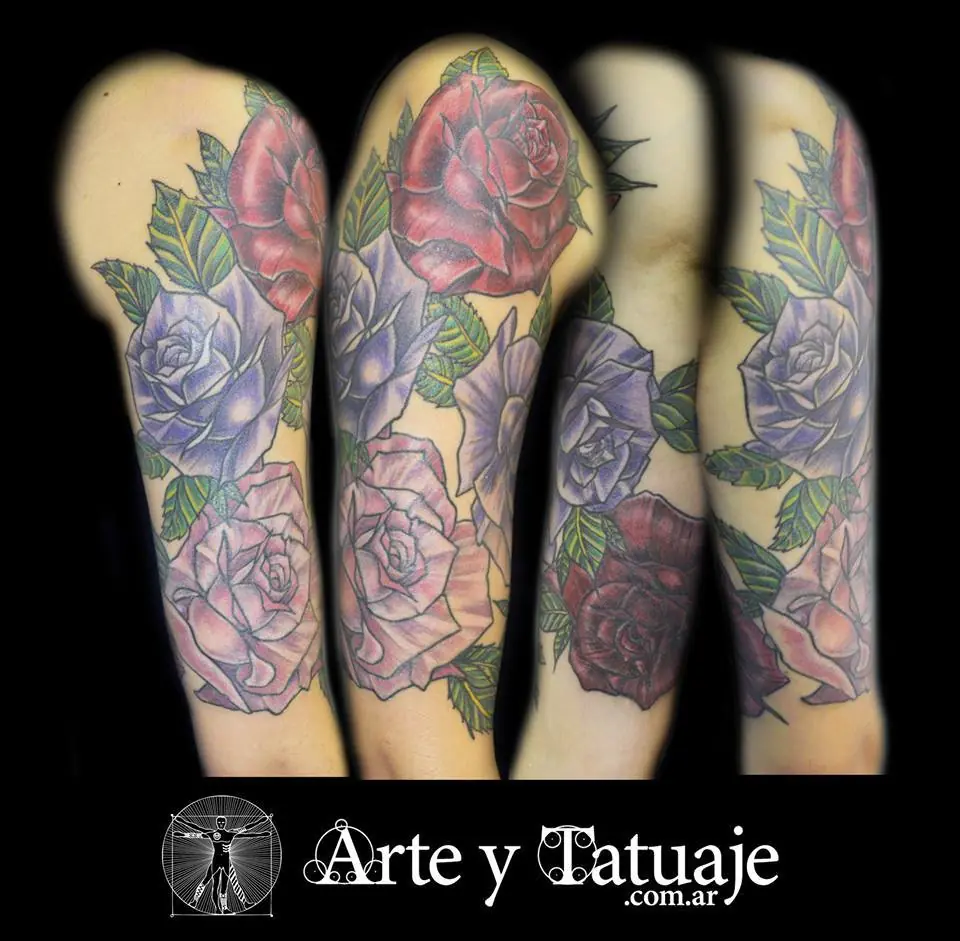 Tatuajes de flores en arte y tatuaje