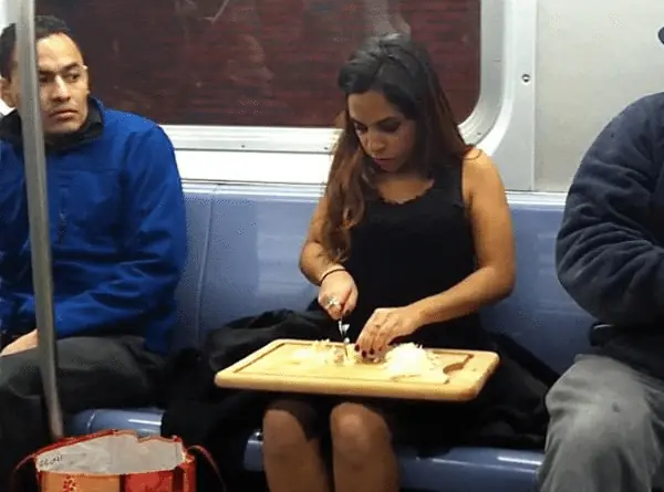 En el transporte publico puedes encontrarte de todo