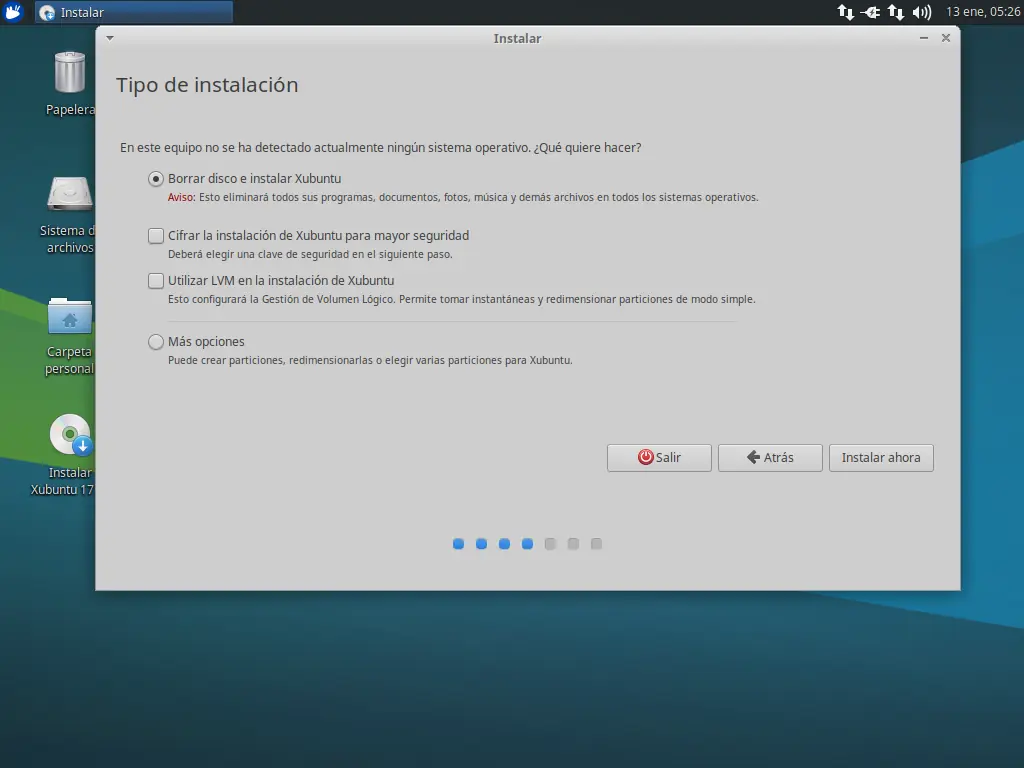 Instalacion Xubuntu 17.10 paso a paso