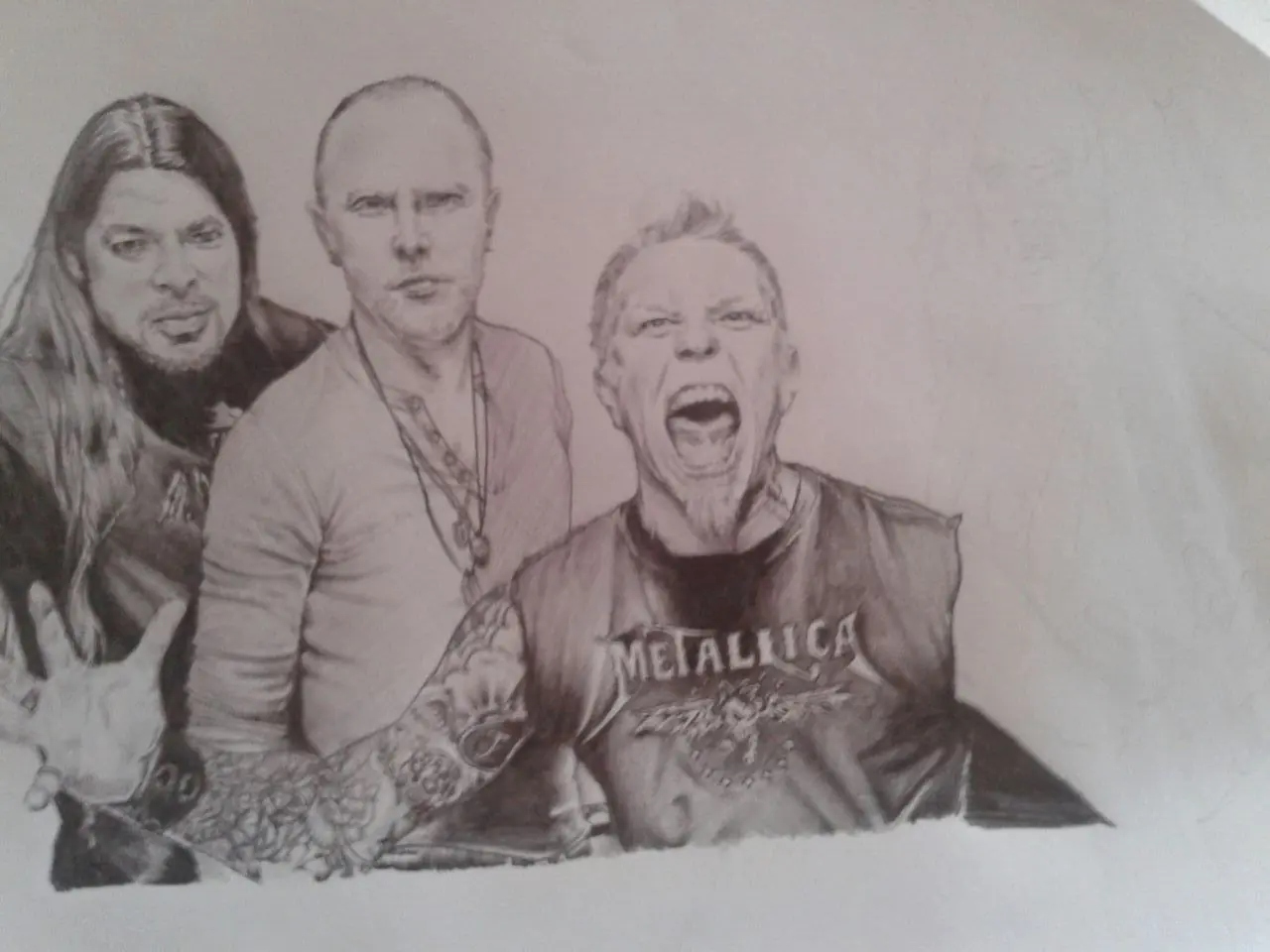 Dibujé a los integrantes de Metallica [Certificada]