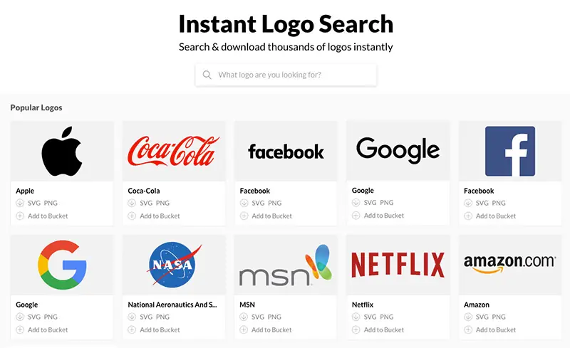 Instant Logo Search, buscador de logotipos