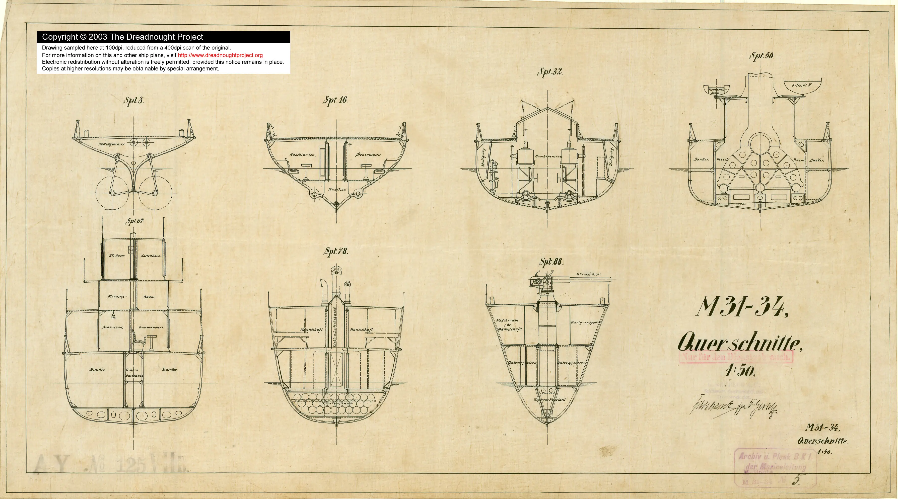 Planos originales: Navíos Alemanes de I y II Guerra Mundial