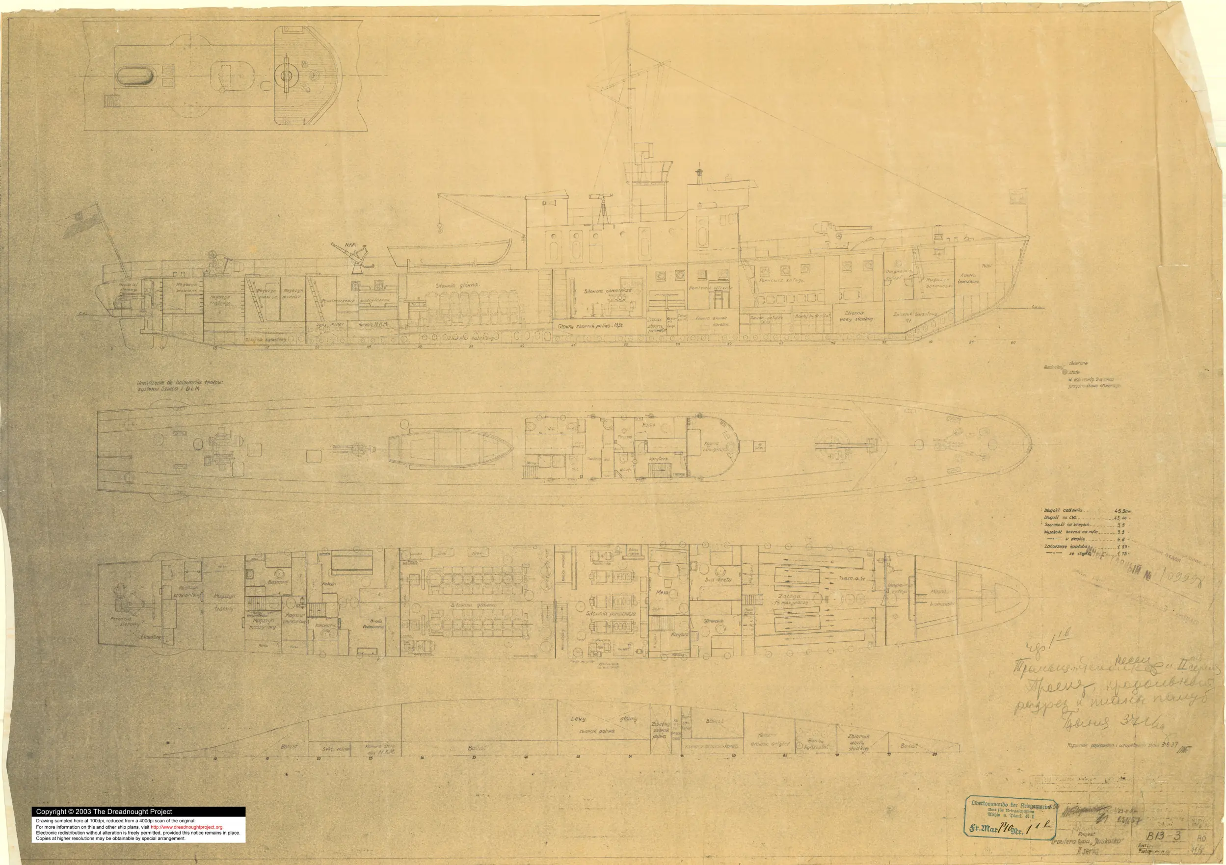 Planos originales: Navíos Alemanes de I y II Guerra Mundial