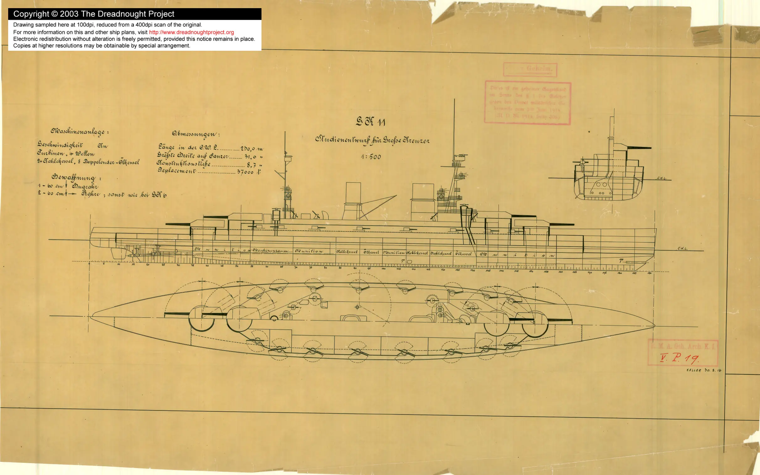 Planos originales: Navíos Alemanes de I y II Guerra Mundial