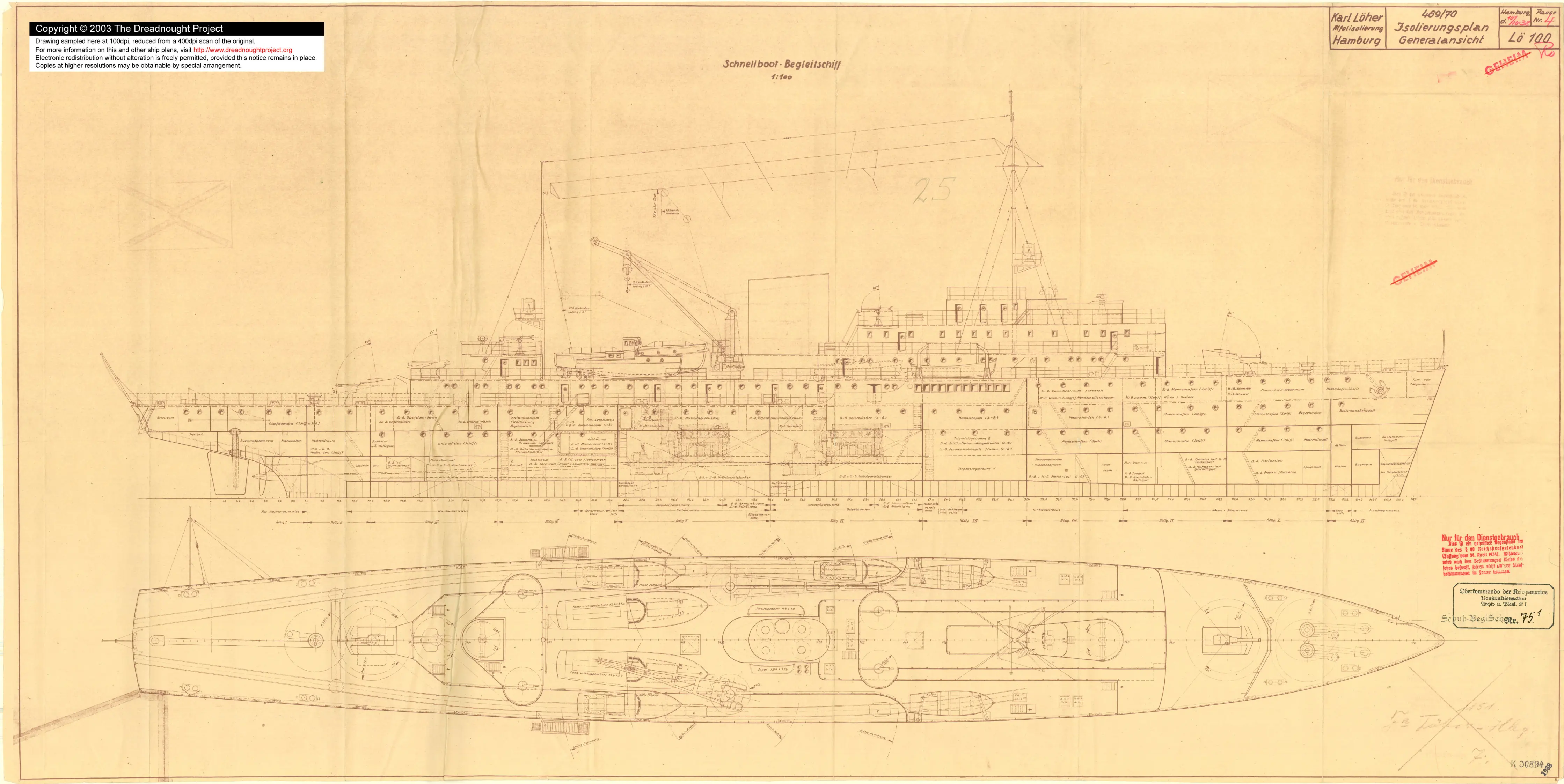 Planos originales: Navíos Alemanes de I y II Guerra Mundial