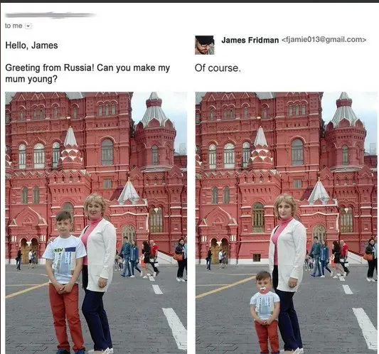 Se equivocaron de persona al pedir ayuda con el Photoshop