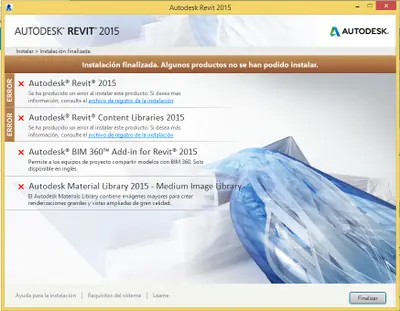 Solucion de error de instalación productos Autodesk