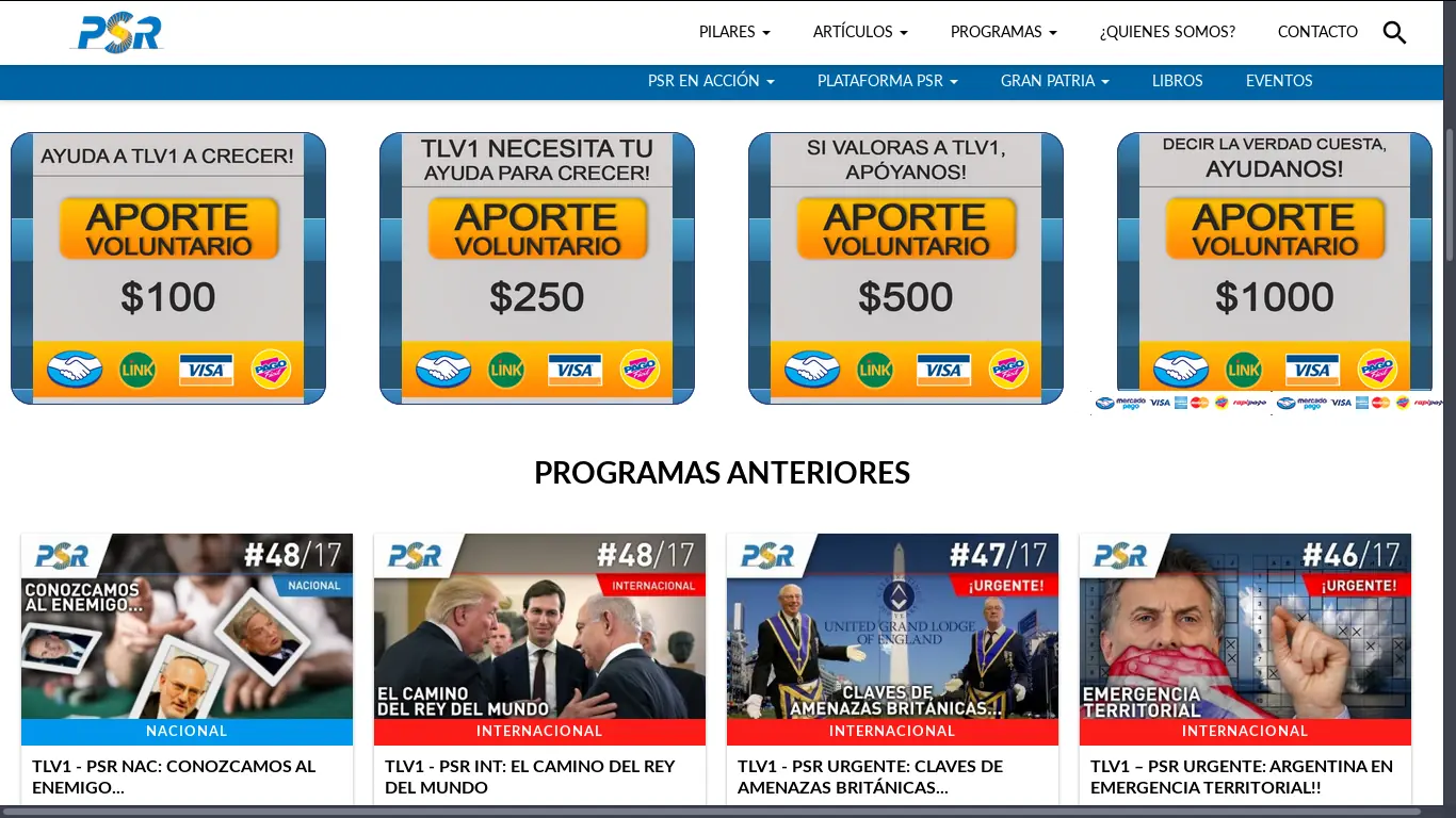 Adrián Salbuchi y el PSR son una farsa