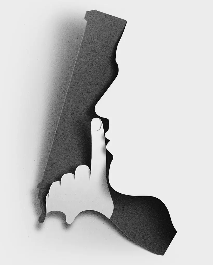 Ilustraciones hechas con papel