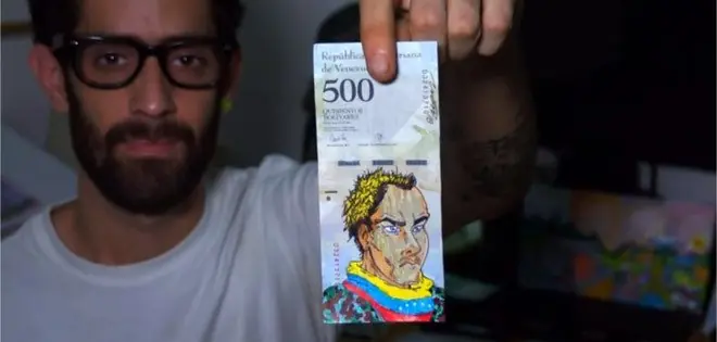 Increibles obras de arte con billetes venezolanos, pasa!