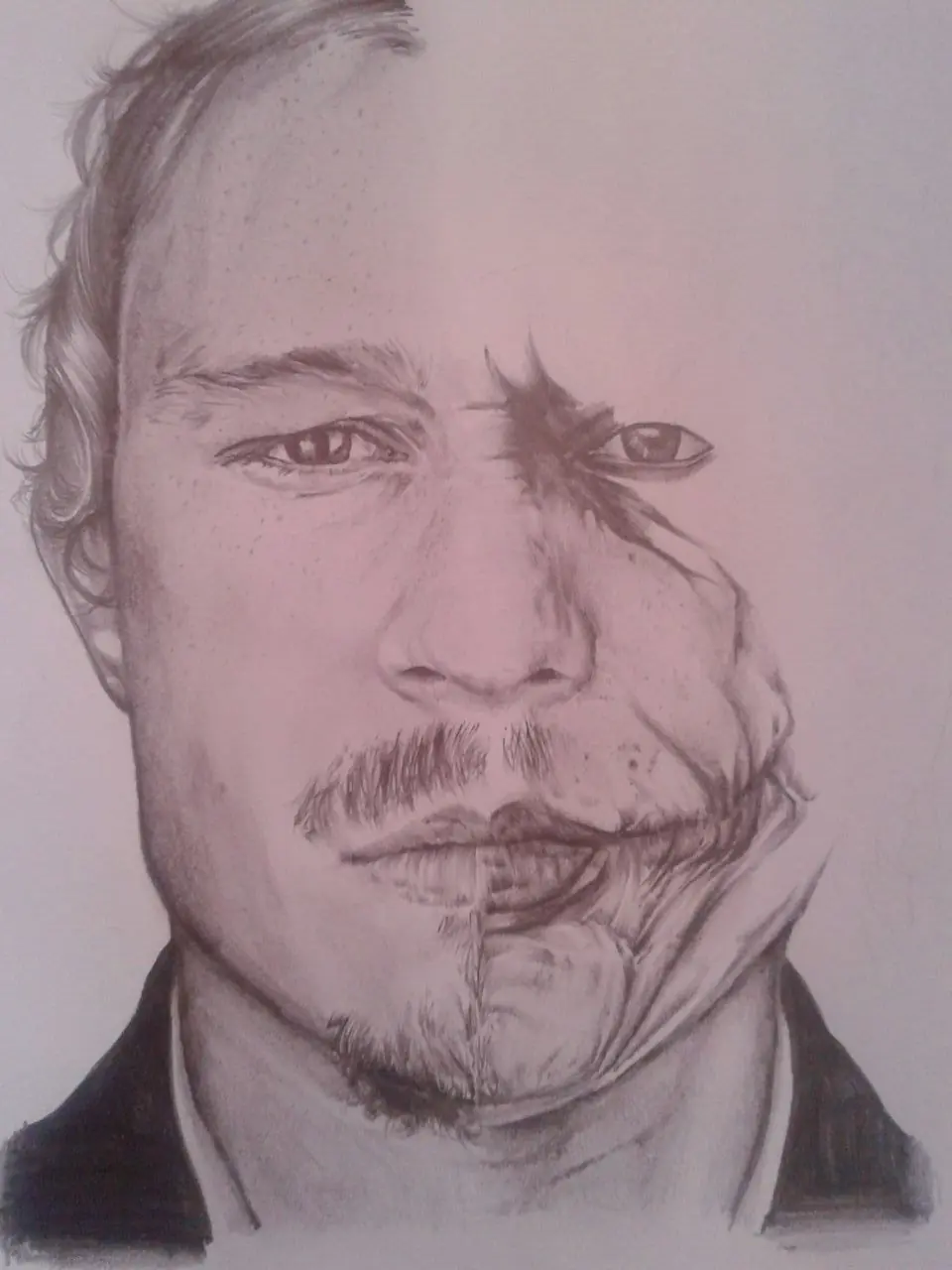 Heath Ledger como el Joker [Dibujo Certificado]