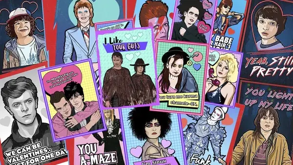 Originales tarjetas de San Valentín inspiradas en los 80's
