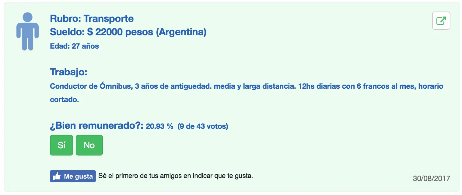 Cuánto gana un camionero en Argentina?