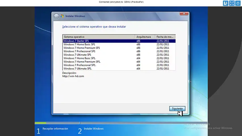 instalacion de windows