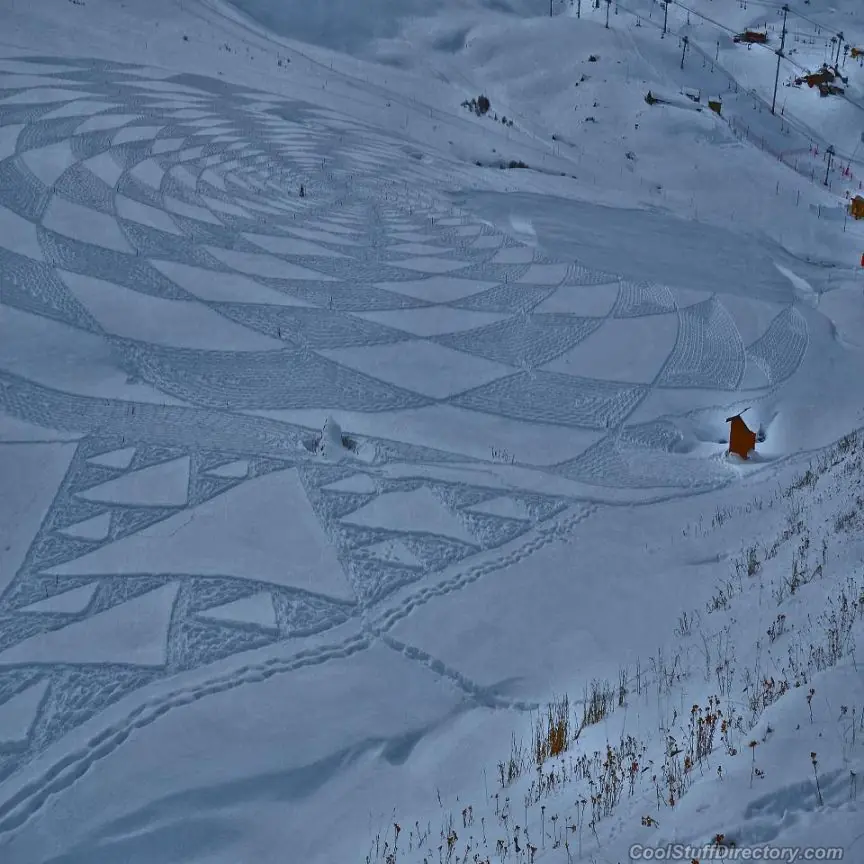 Simon Beck - Dibujos en la nieve (fotos, video)