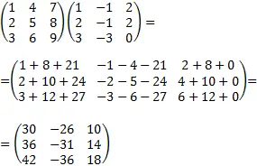 producto de matrices