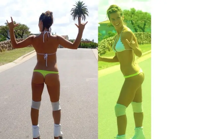 Griselda Siciliani, entangada y en Patines