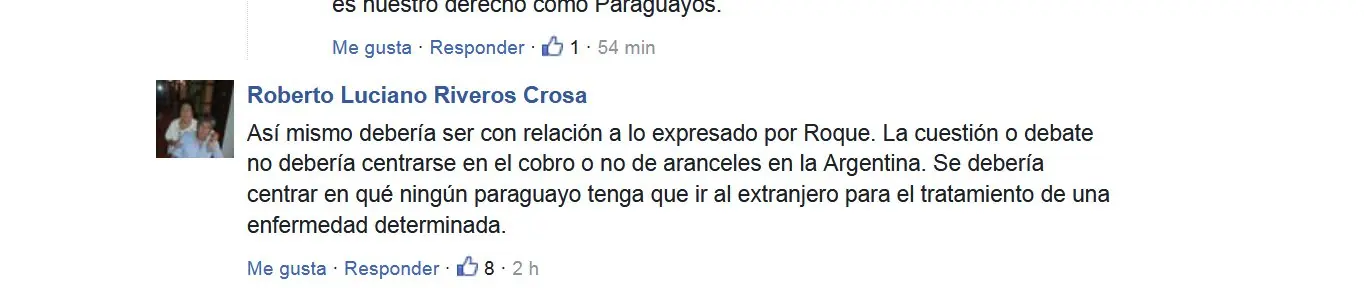 Opiniones paraguayos sobre que se cobre atencion medica arg