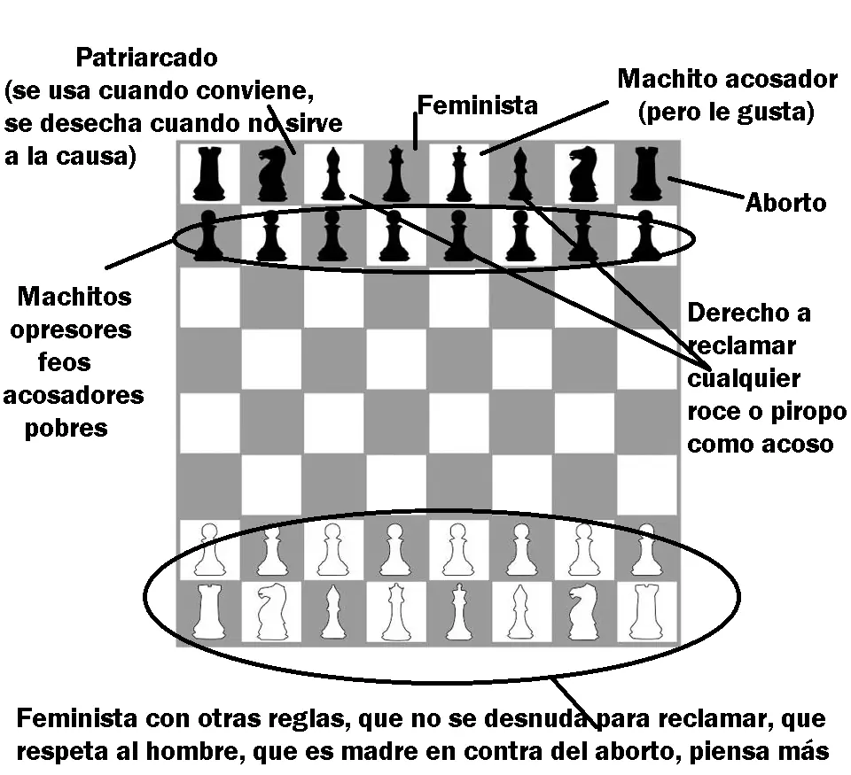 Feminismo contra el ajedrez (denunciado)