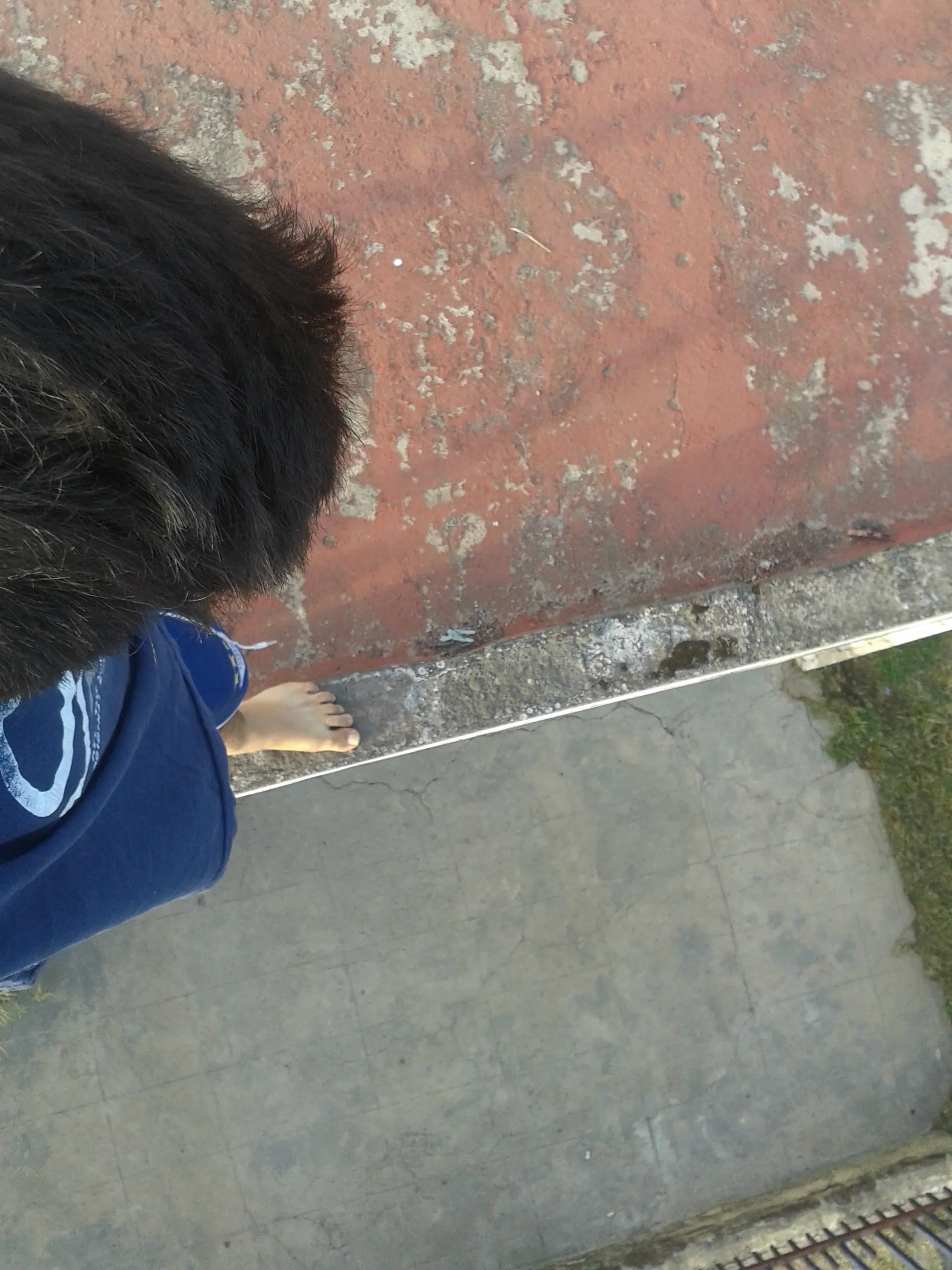 caminando por la terraza