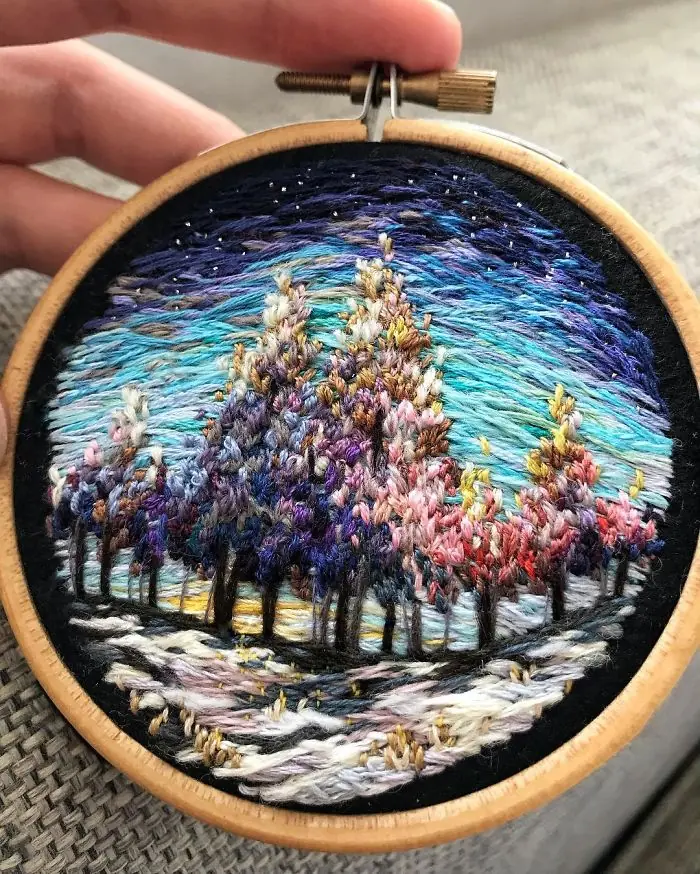 Esta bordadora usa hilo en vez de pintura