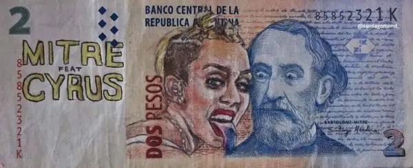 próceres de la música dibujados en los billetes de dos pesos