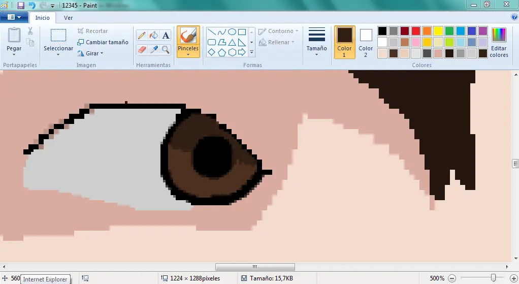 Hice un dibujo en Paint con proceso y te lo muestro