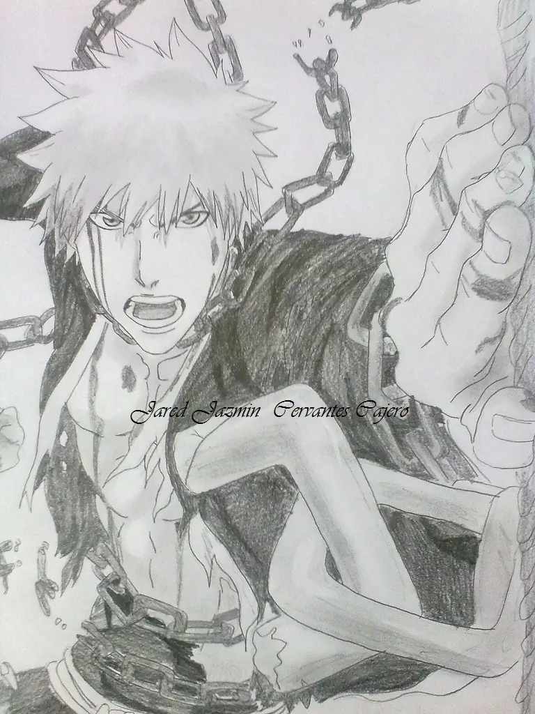 Mi dibujo de Ichigo Kurosaki de Bleach