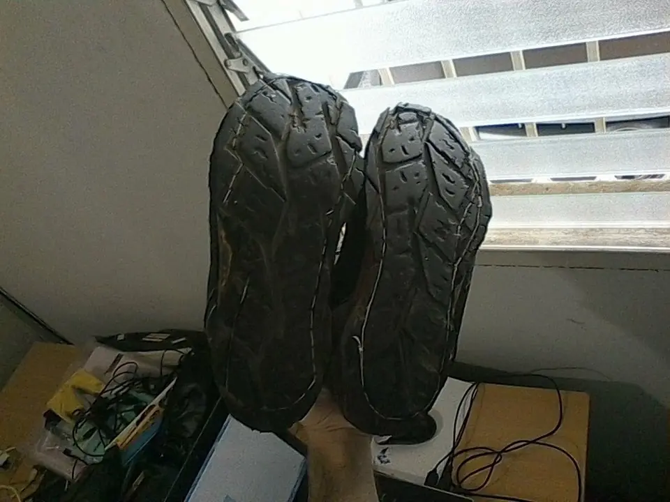 Suela de goma reciclada en mis zapatos deportivos