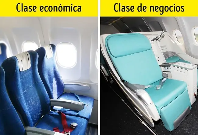 Por qué los asientos de los aviones casi siempre son azules?
