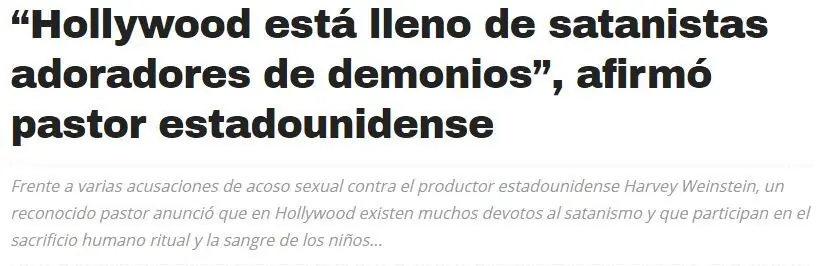 Hollywood esta lleno de satanistas