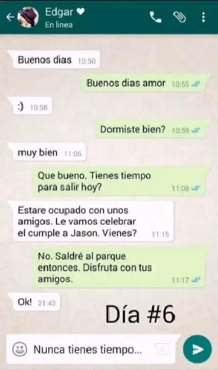 WhatsApp viral: chico no tenía tiempo para su novia..