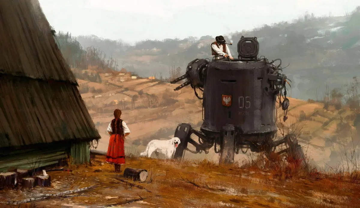 Jakub Rozalski , arte con estilo clasico y mechas de guerra.