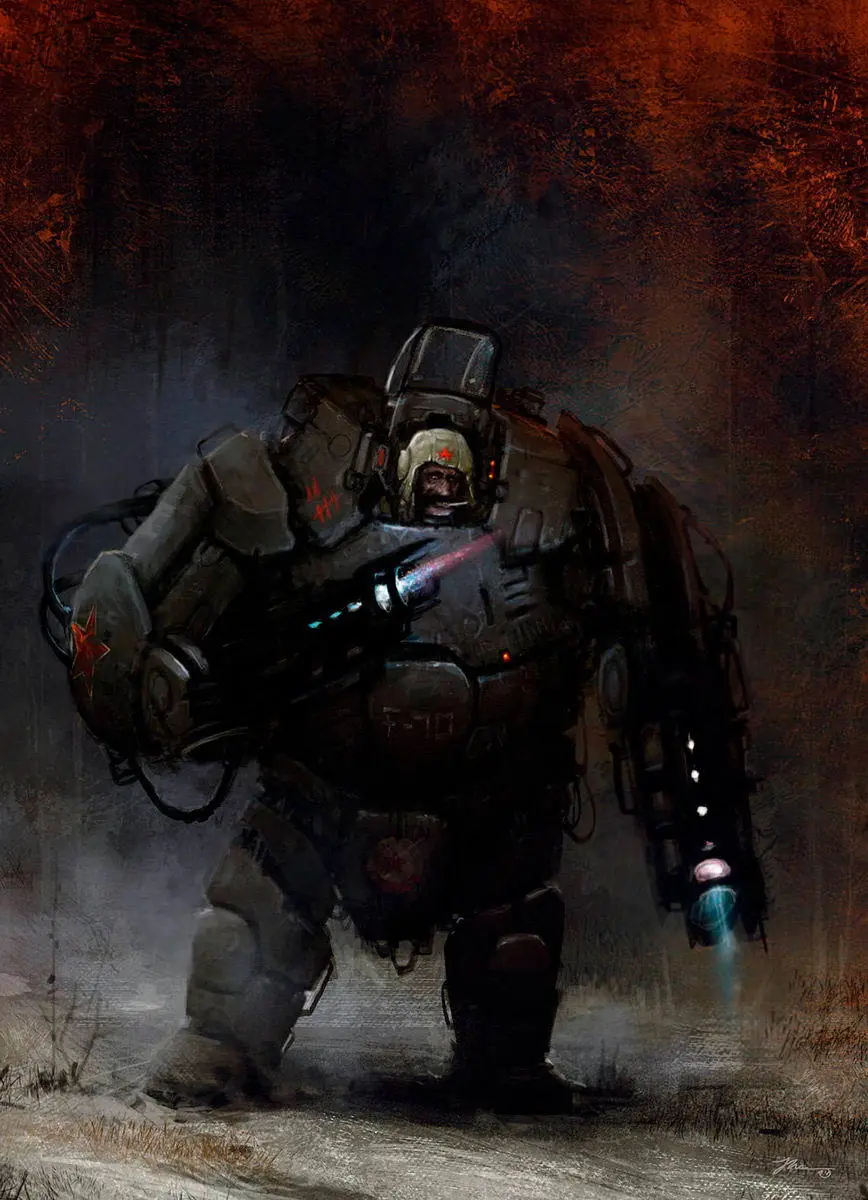 Jakub Rozalski , arte con estilo clasico y mechas de guerra.