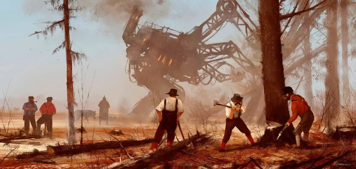 Jakub Rozalski , arte con estilo clasico y mechas de guerra.