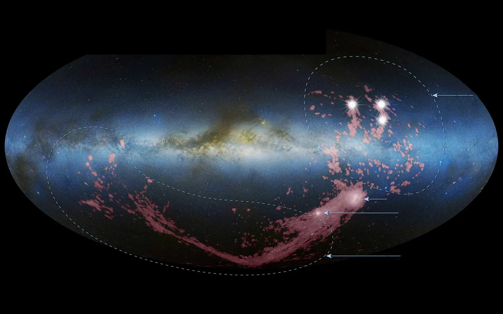 El telescopio Hubble captura el "forcegeo" cosmico