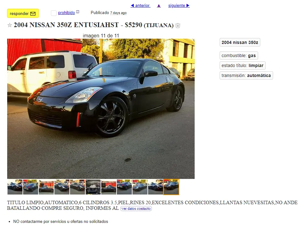 Cuanto cuesta un auto usado en Tijuana, México y en EEUU?
