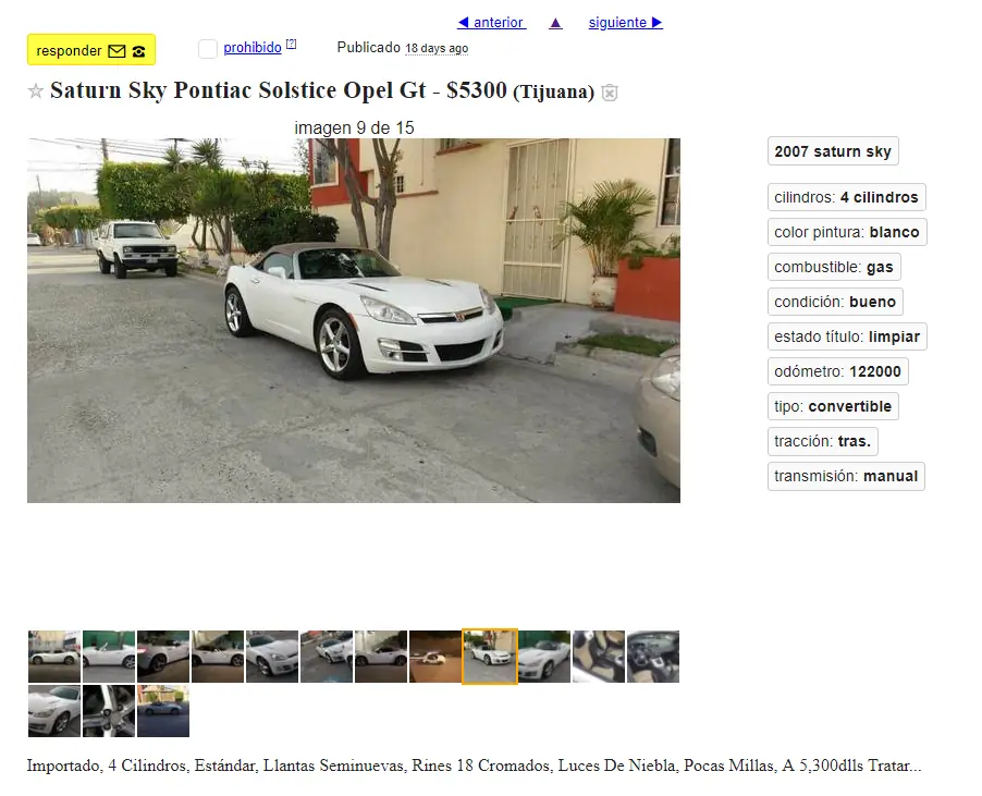 Cuanto cuesta un auto usado en Tijuana, México y en EEUU?