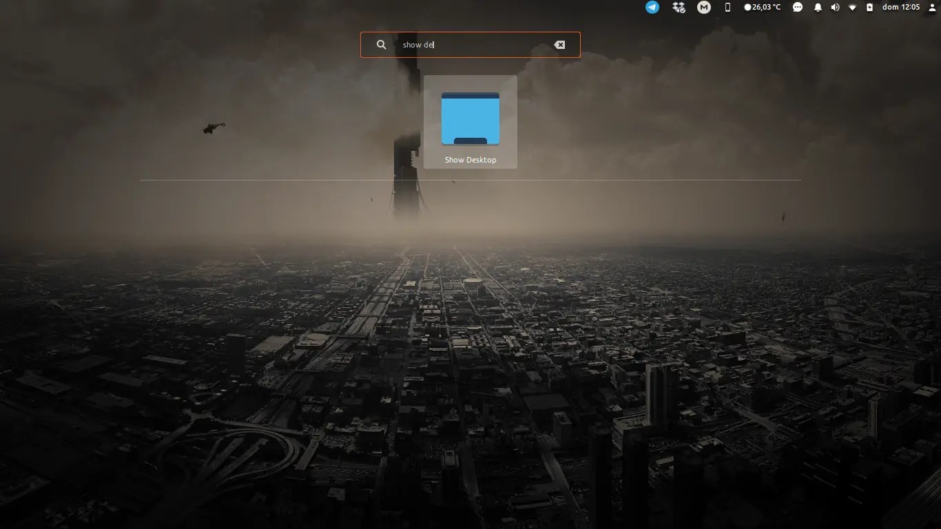 Show desktop icon en Gnome 3