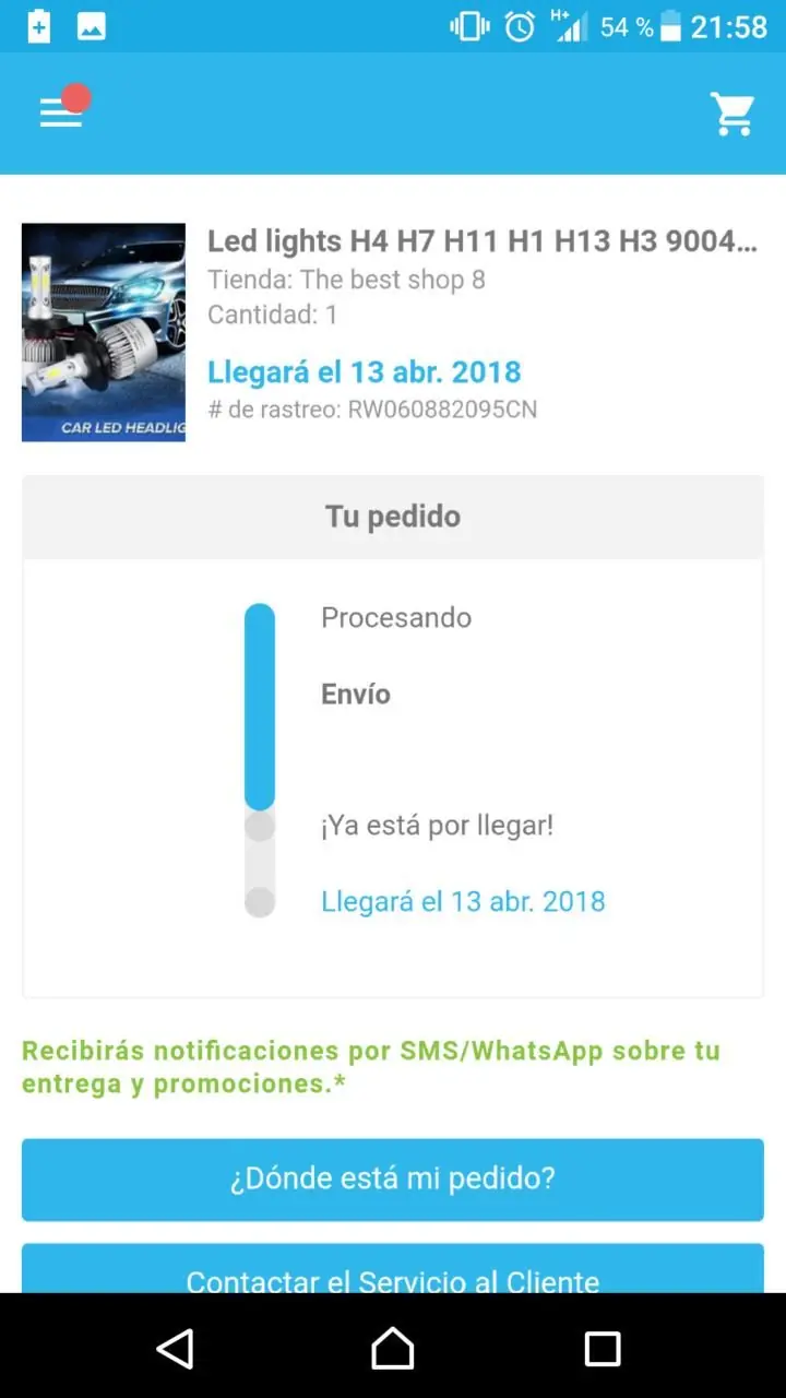 Mi primera compra en wish