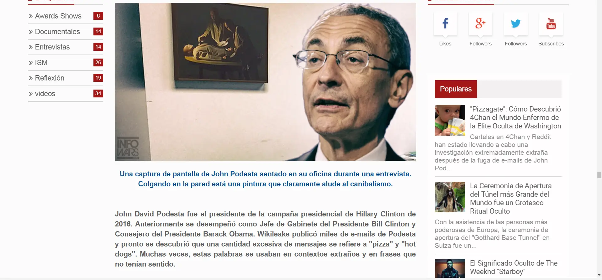 "Pizzagate" el caso de pedofilia del presidente de EEUU