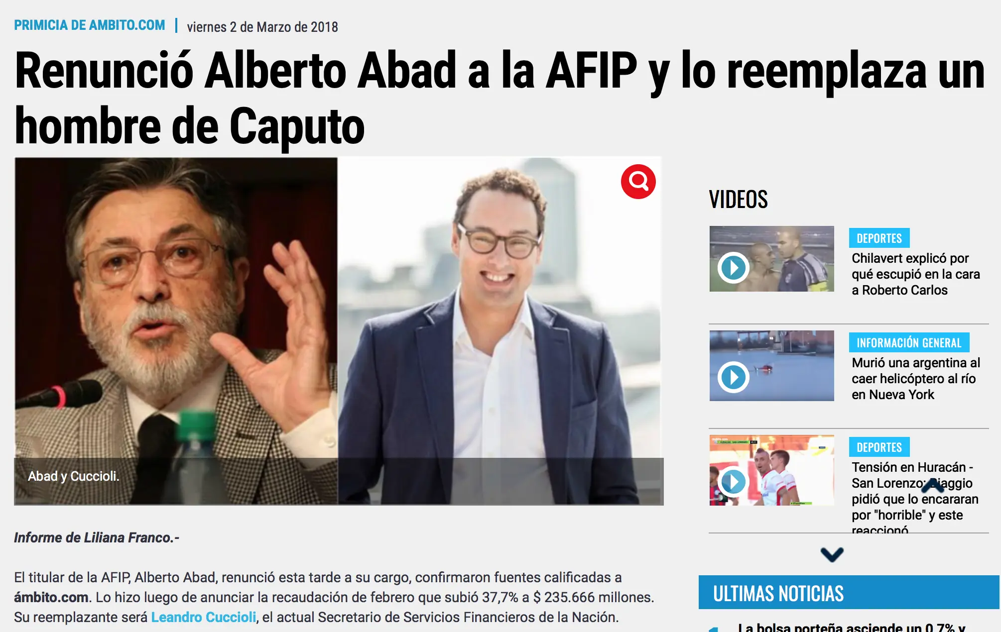 Hagamos top para que renuncie Caputo