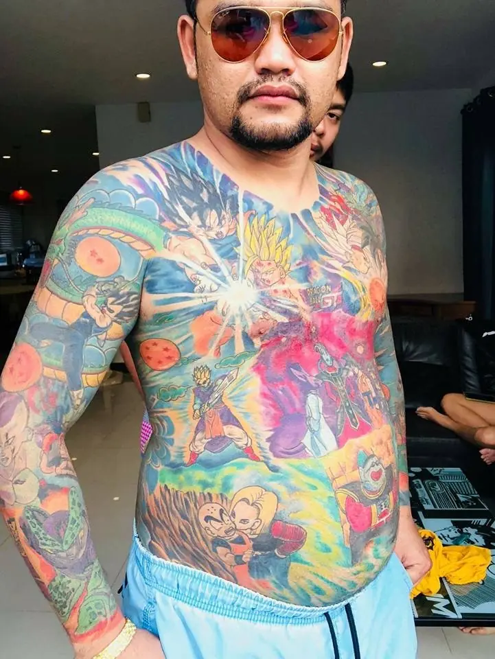 Se tatúa todo el cuerpo d Dragon ball y este es el resultado