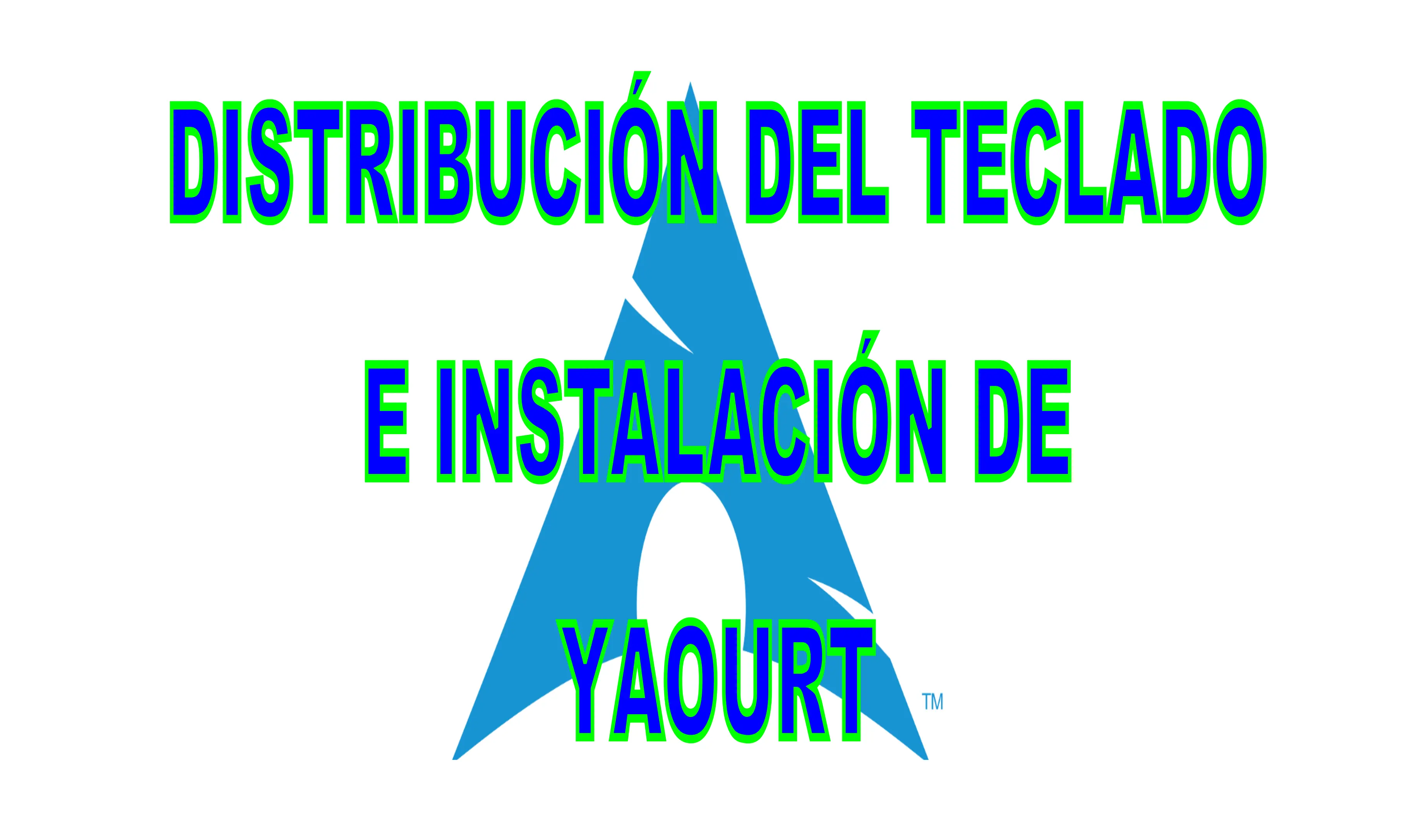 Distribución del teclado e instalación de yaourt