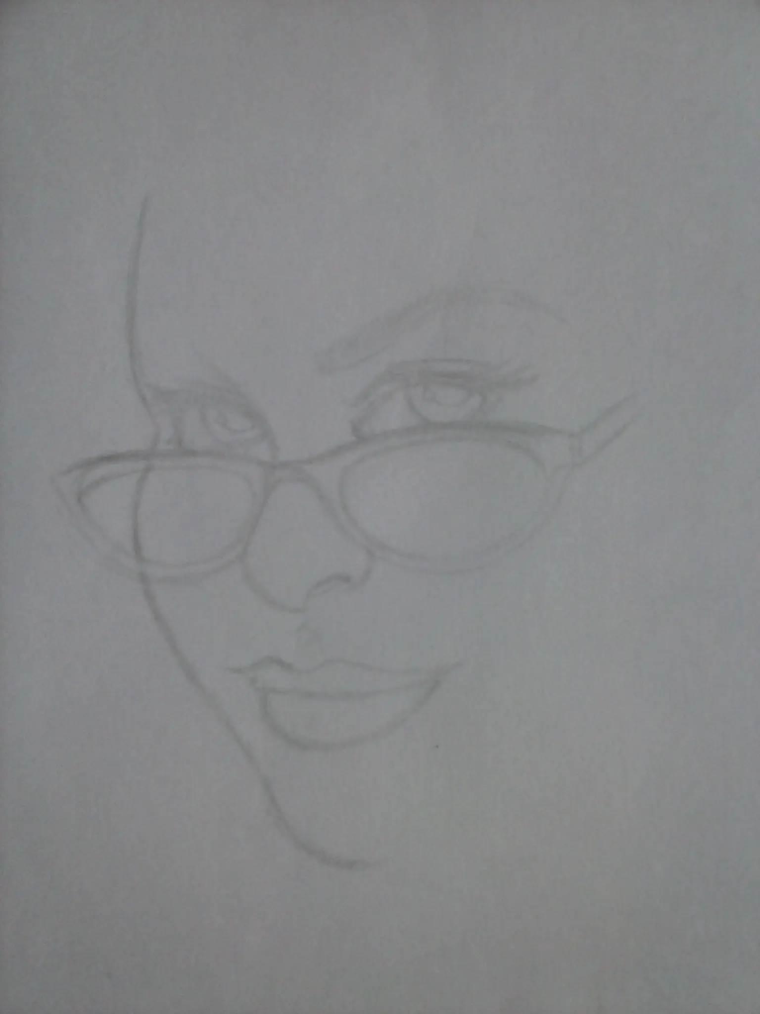 Dibujo a lapices de colores (chica pelirroja)